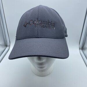 Columbia Titanium Logo Gray Cap Hat Flex-Fit Stretch L/XL
